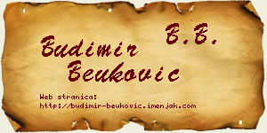 Budimir Beuković vizit kartica